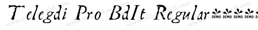  Telegdi Pro BdIt Regular字体转换